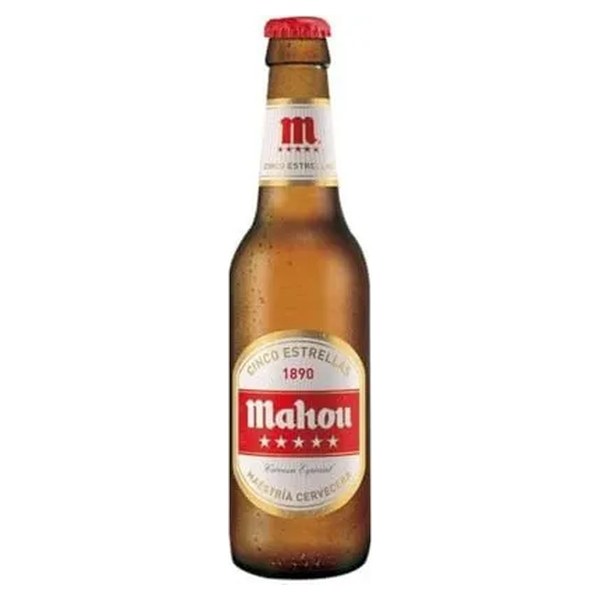 Cerveza Mahou 5 Estrellas 1/3 24Uds