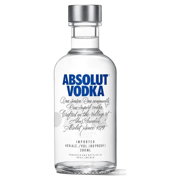 Petaca V. Absolut Blue 20Cl Unidad Cristal